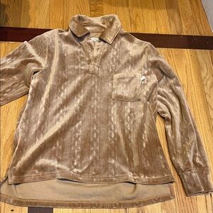 Men's Tan Long Sleeve Shirt